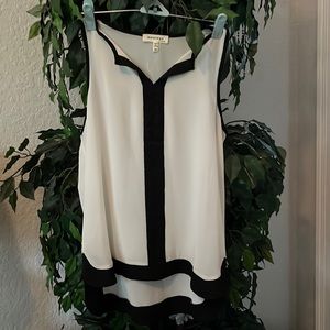 White and black tank top